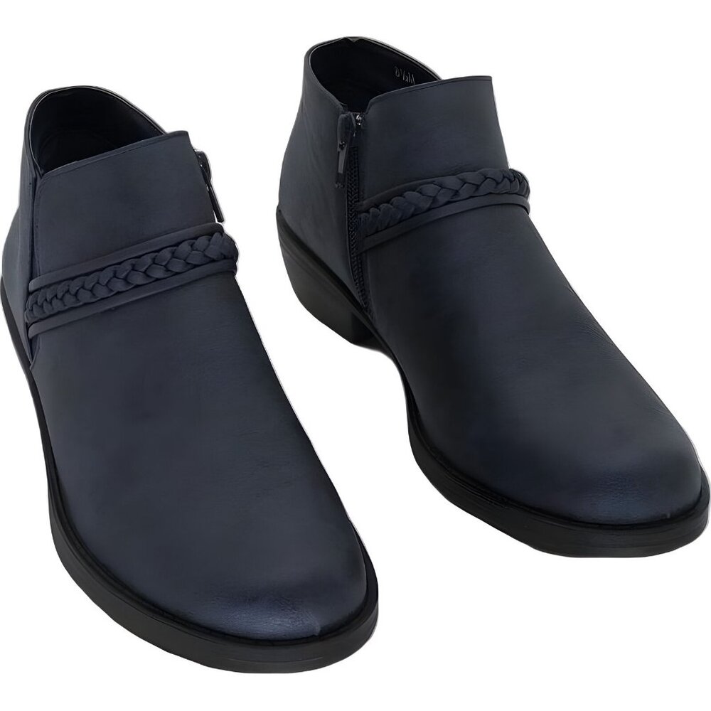 Easy Street Heeled Boots - Dark Blue